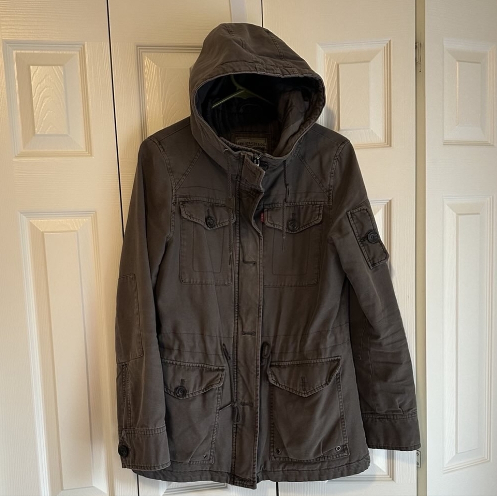 Levi's Hooded Military Woman's Jacket (M)
